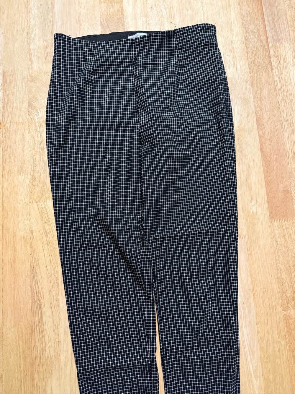 Women’s Calvin Klein Pull On Pants Size 6 Black White Checkered
